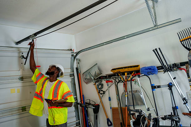 Professional Garage Door Panel Replacement technician working in Charlotte, NC
